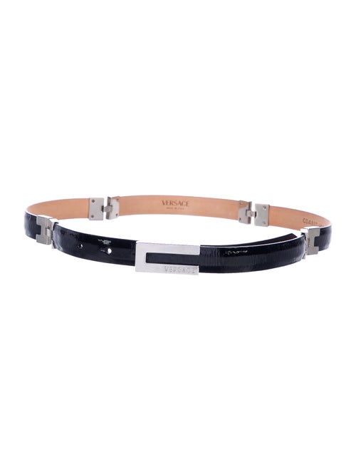 Versace Patent Leather Belt Black