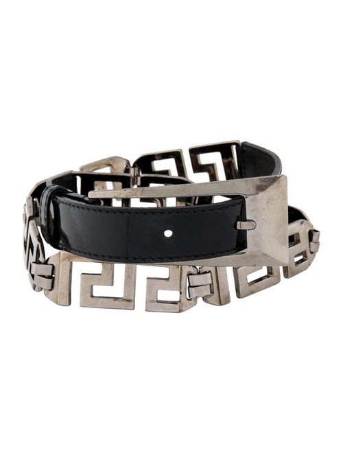 Versace Patent Leather Waist Belt Black