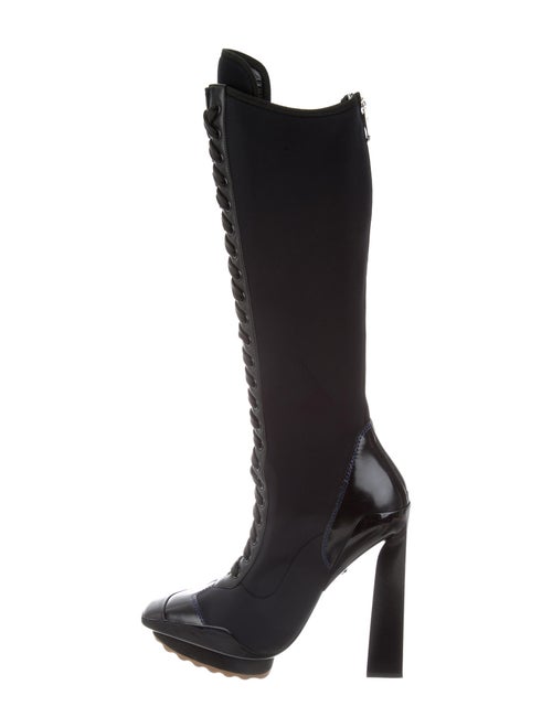 Versace Lace-Up Boots Blue