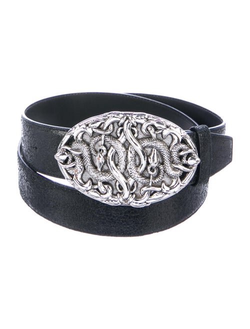 Versace Leather Belt Black
