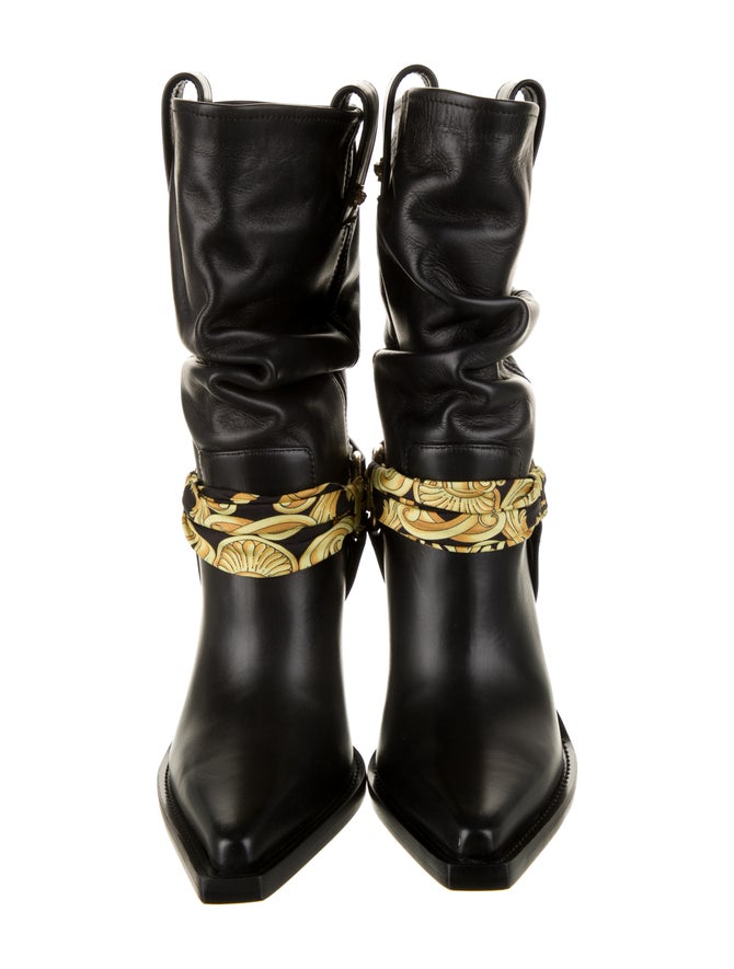 Versace Leather Boots w/ Tags Shoes VES69322 The RealReal
