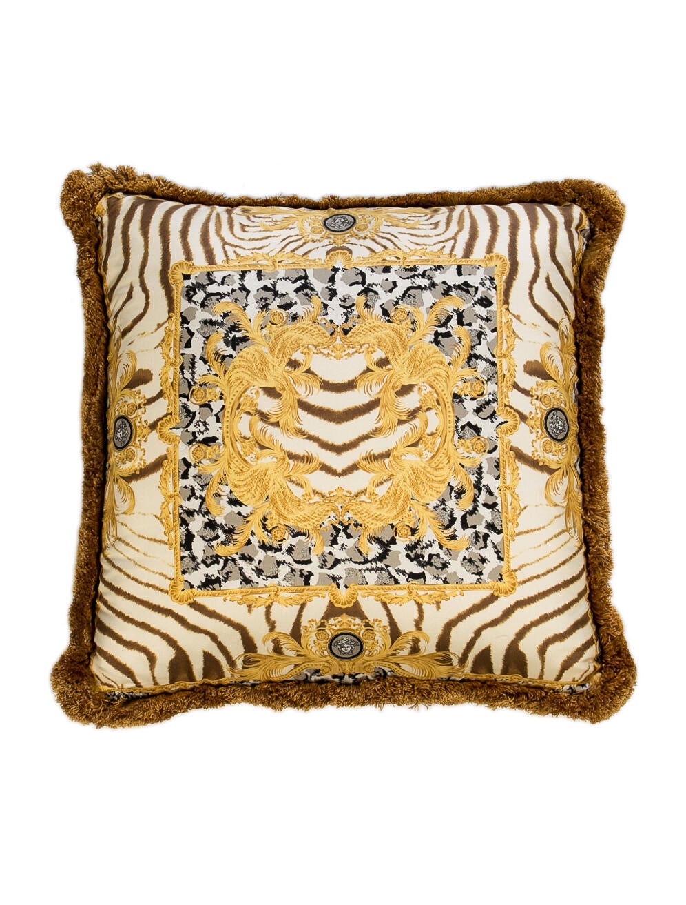 Versace 6Piece Heritage Comforter & Medusa Throw Pillow Set Black