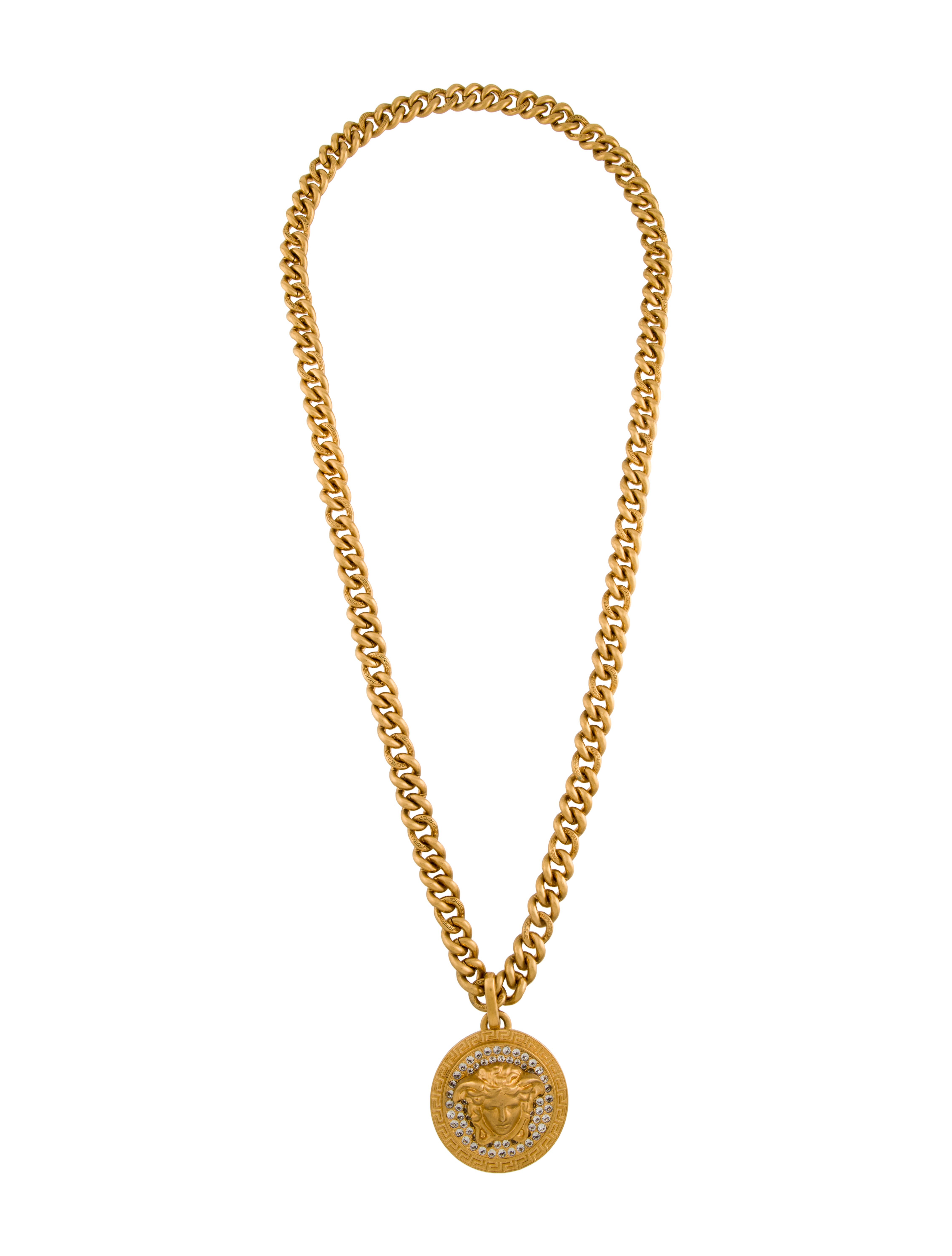 Versace Crystal Medusa Necklace