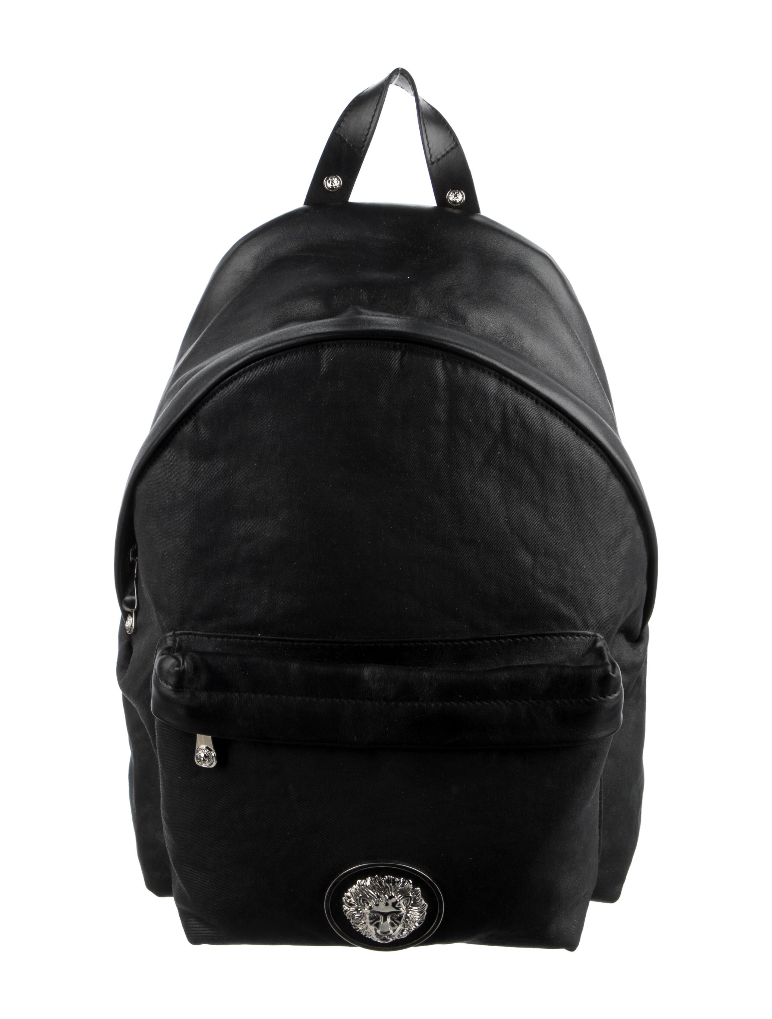 Versace Leather-Trim Backpack