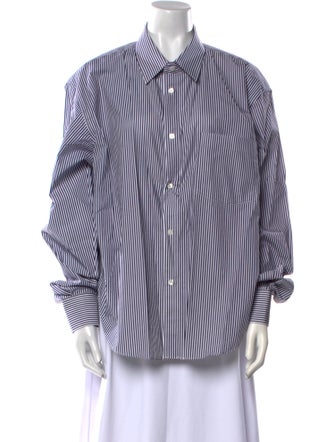 Comme Des Garçons x Vetements Striped Long Sleeve Button-Up Top