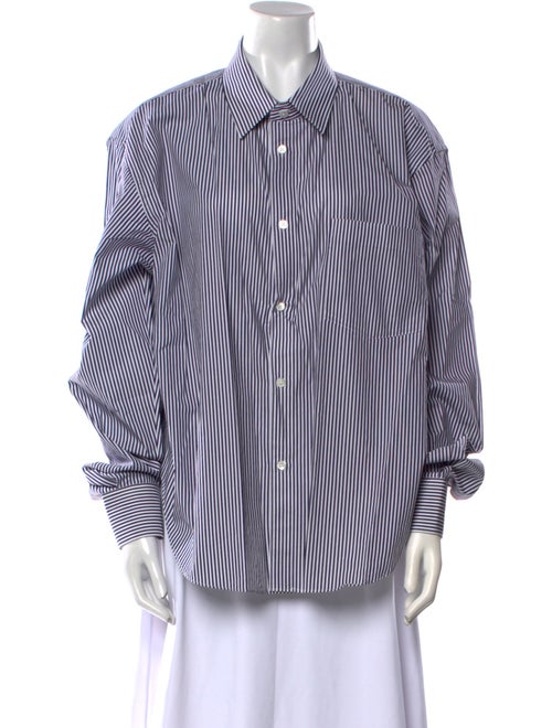 Comme Des Garçons x Vetements Striped Long Sleeve Button-Up Top