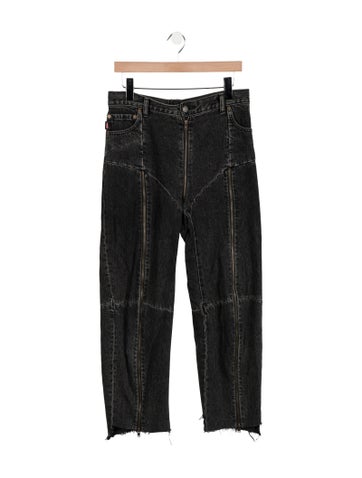 Pre-owned Vetements 2017 Straight Leg Jeans In Black