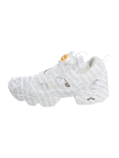 Vetements x Reebok Printed Round-Toe Sneakers Whit
