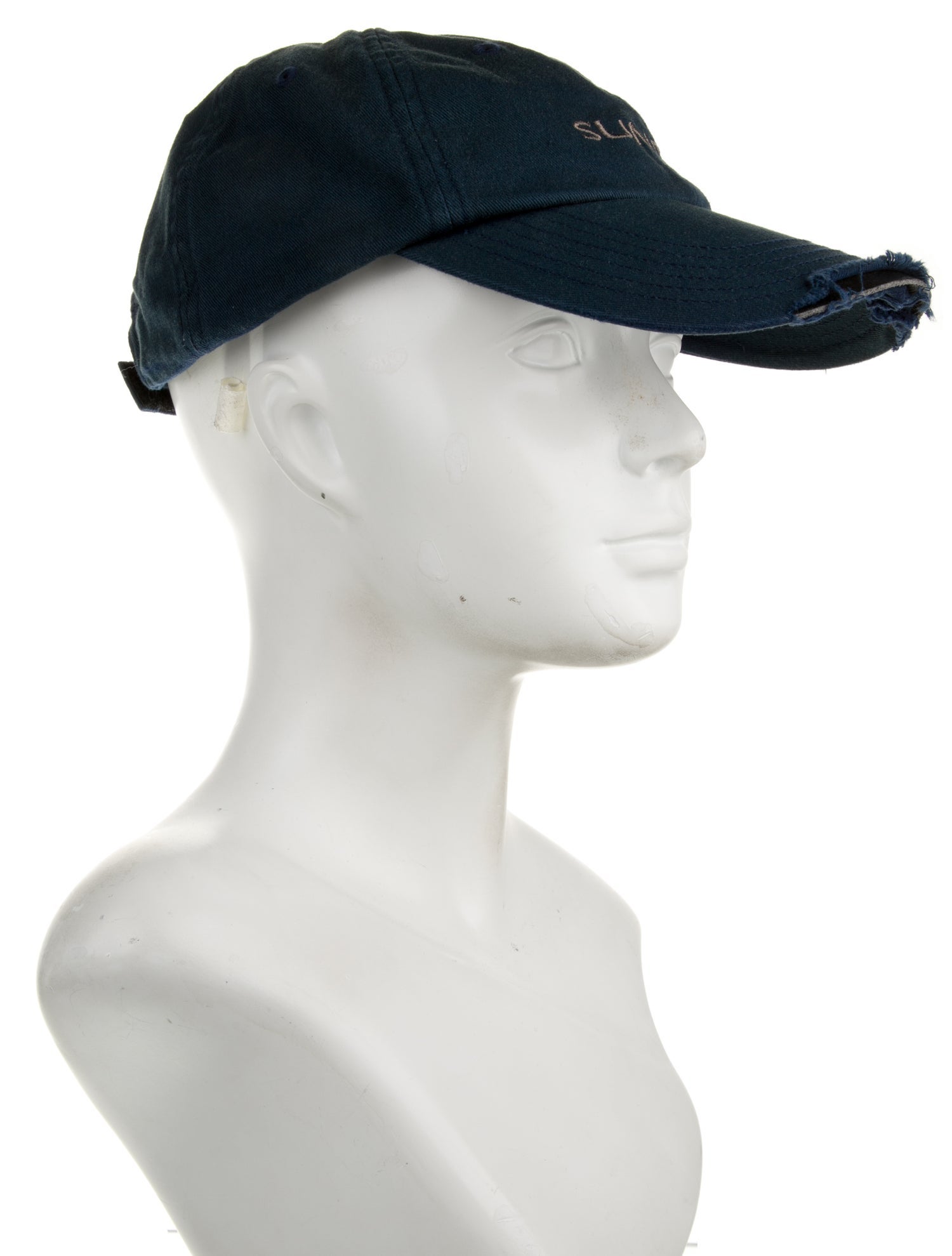 Vetements x Reebok Embroidered Distressed Baseball Cap