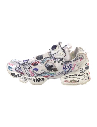Vetements x Reebok Printed Cutout Accent Sneakers