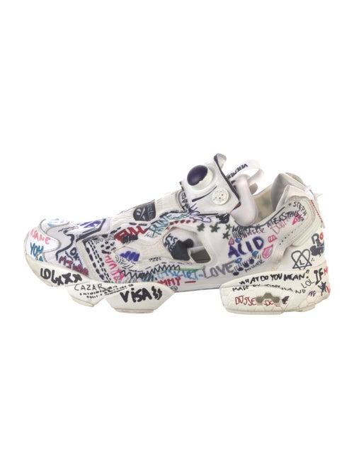 Vetements x Reebok Printed Cutout Accent Sneakers
