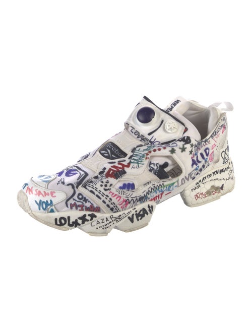 Vetements x Reebok Printed Cutout Accent Sneakers