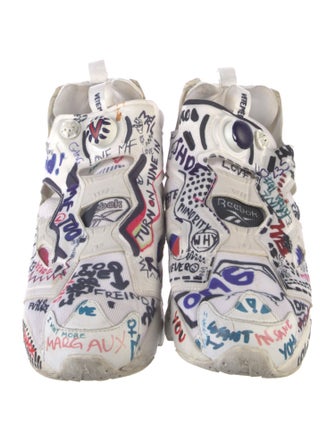Vetements x Reebok Printed Cutout Accent Sneakers