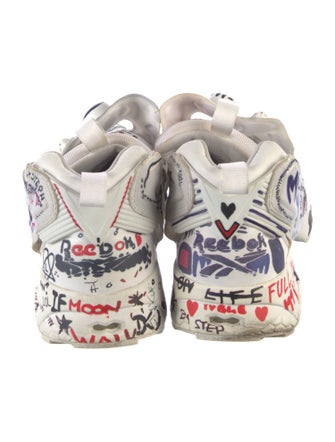 Vetements x Reebok Printed Cutout Accent Sneakers