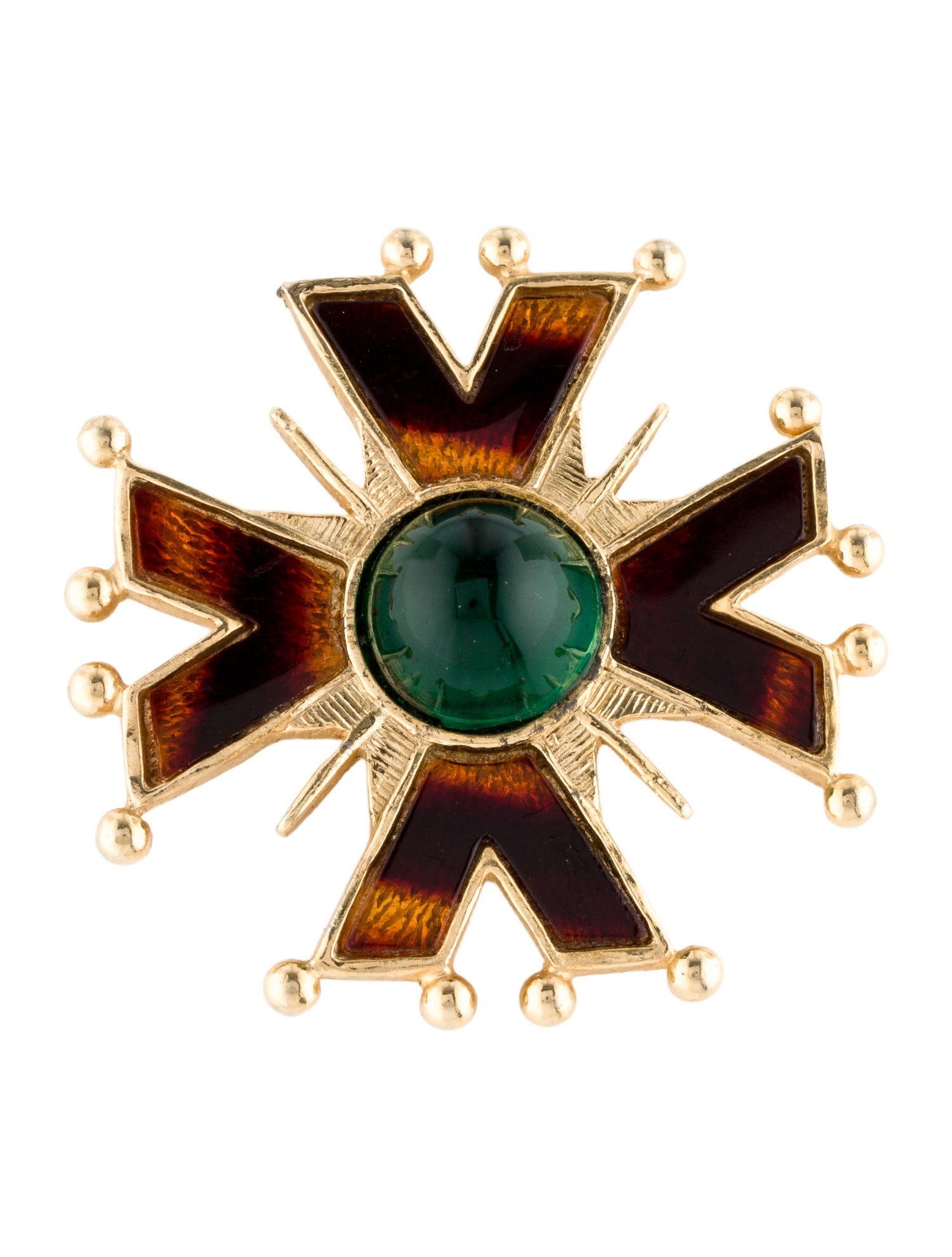 CASTLECLIFF Vintage Resin Brooch Pin