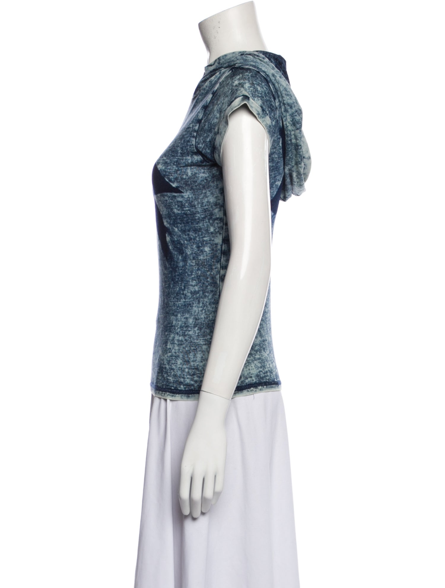 Masha Papova Printed V-Neck Top