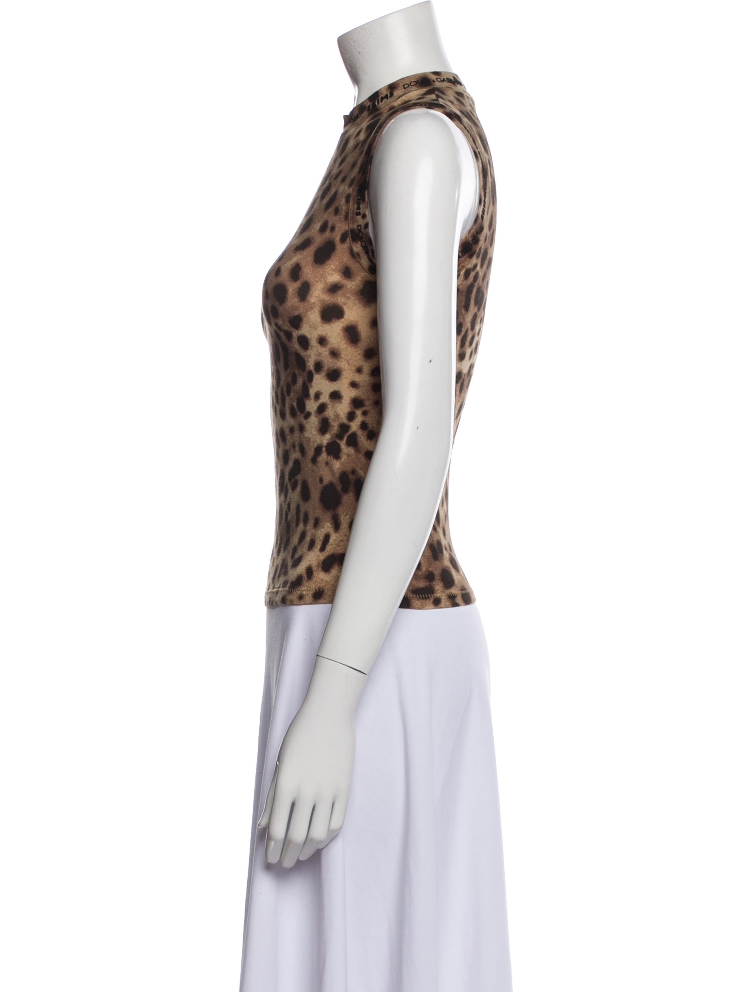 Dolce&Gabbana x Skims Animal Print Crew Neck Top