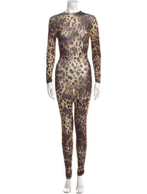 Dolce&Gabbana x Skims Silk Animal Print Jumpsuit
