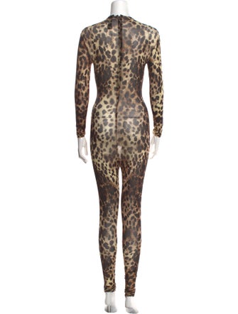 Dolce&Gabbana x Skims Silk Animal Print Jumpsuit