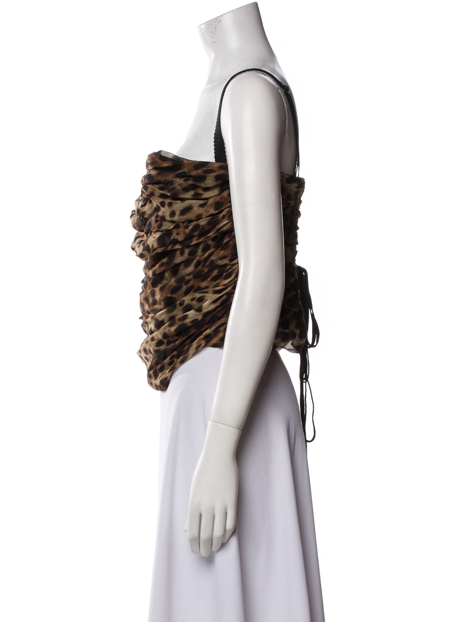 Dolce&Gabbana x Skims Silk Animal Print Crop Top