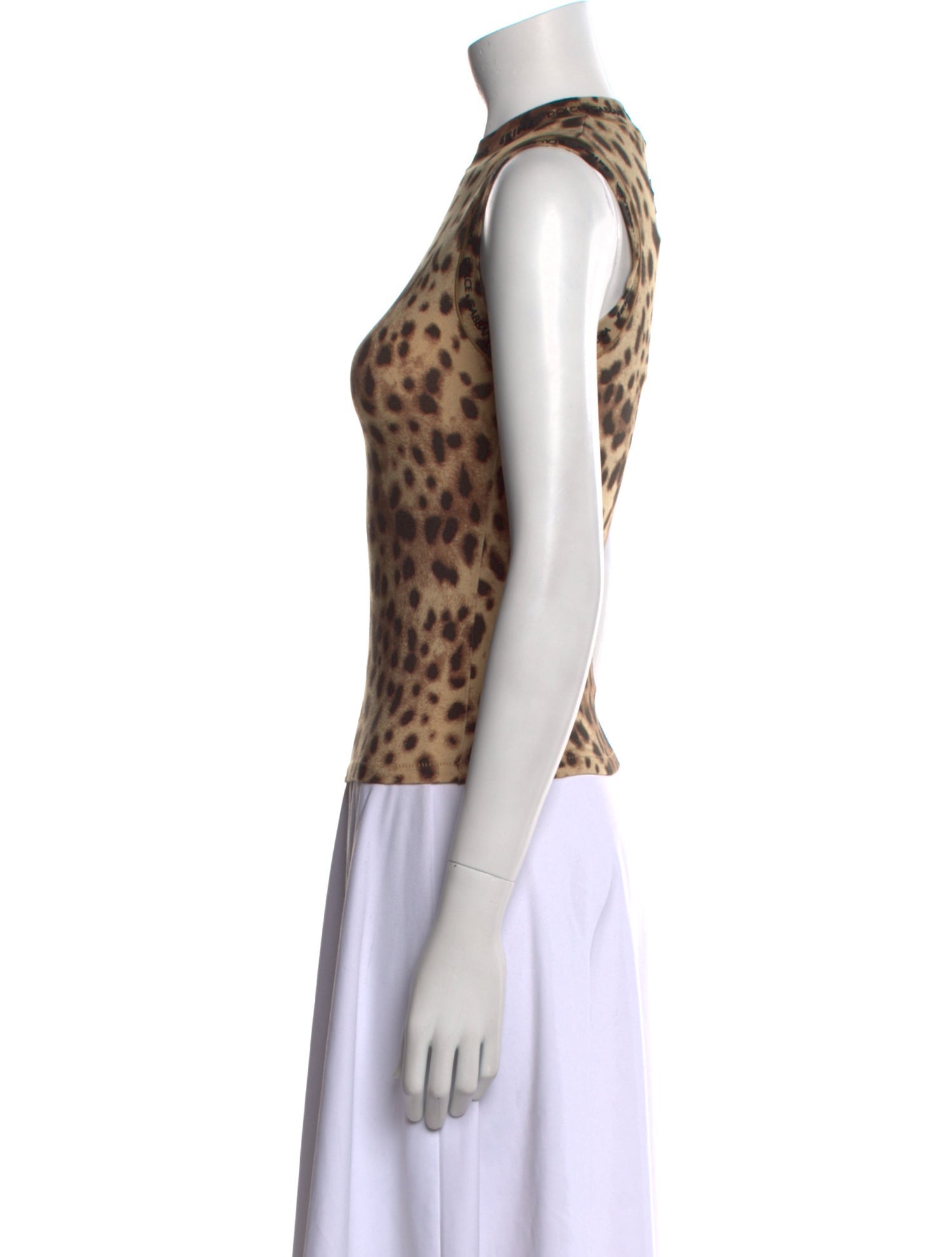 Dolce&Gabbana x Skims Animal Print Crew Neck Top w/ Tags