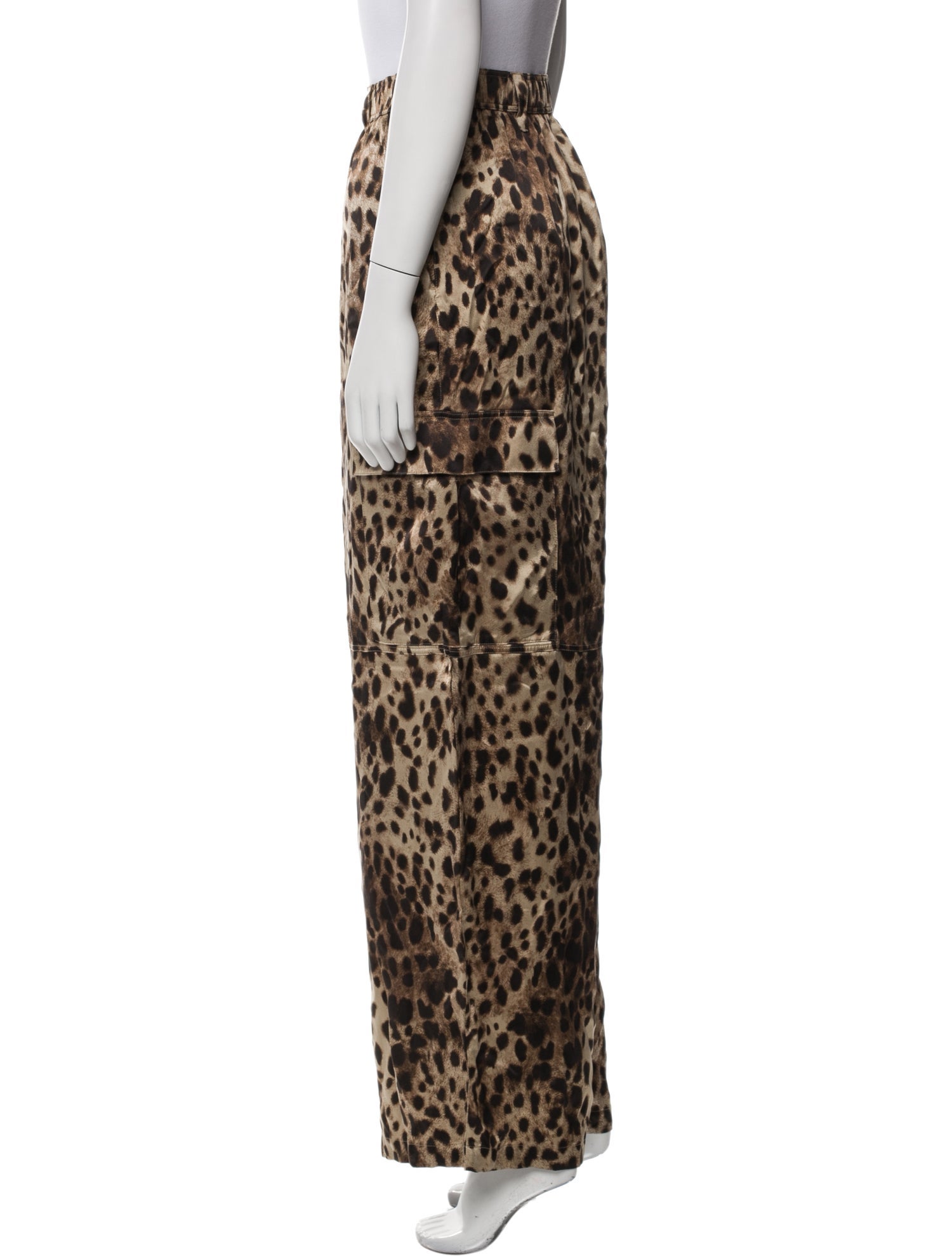 Dolce&Gabbana x Skims Silk Animal Print Sweatpants