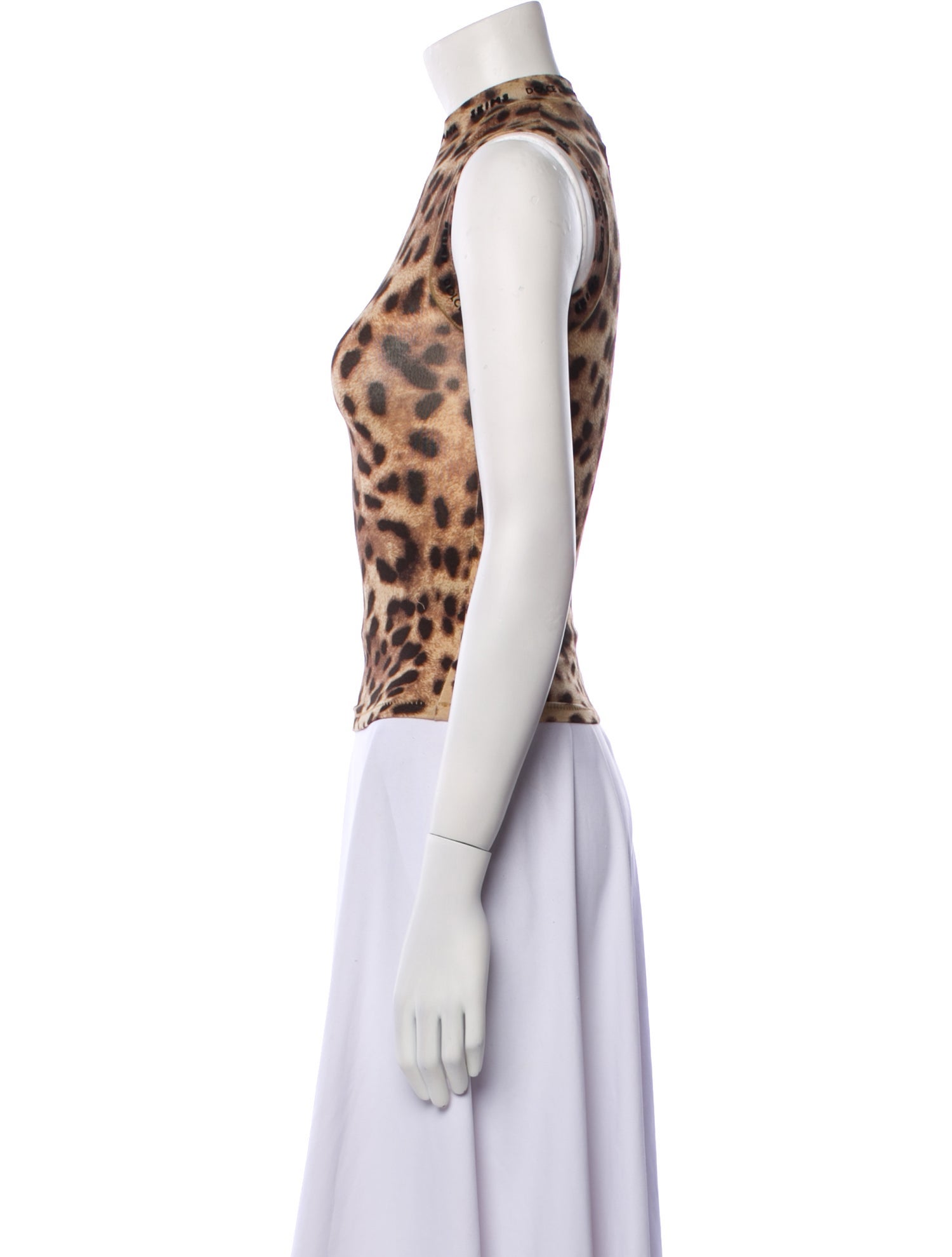 Dolce&Gabbana x Skims Animal Print Mock Neck Top w/ Tags
