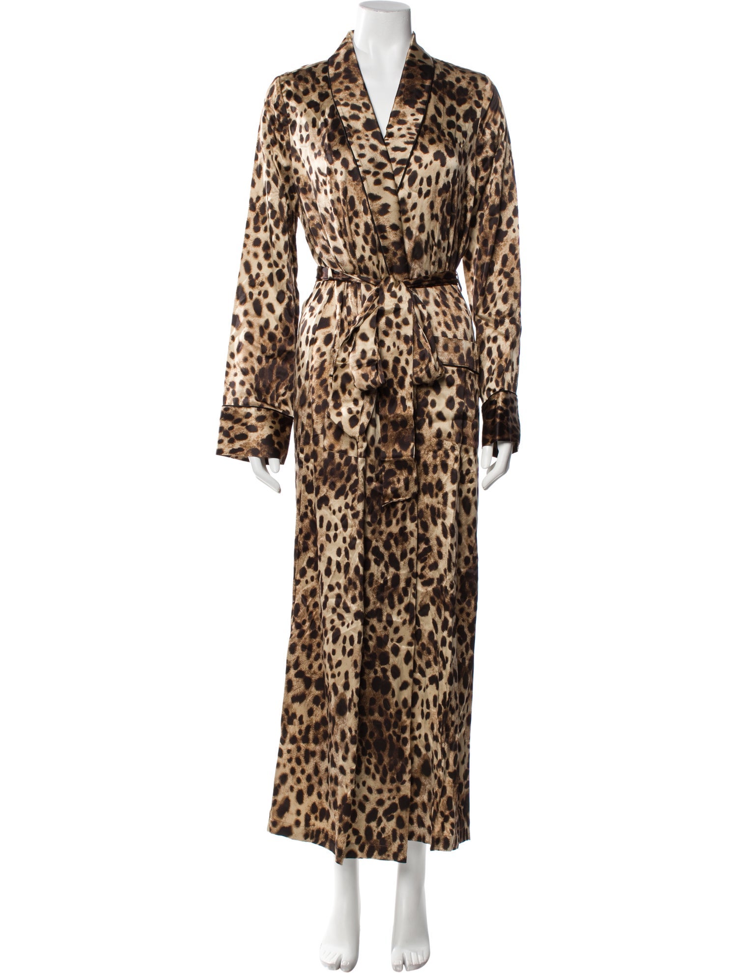 Dolce&Gabbana x Skims Silk Animal Print Robe w/ Tags