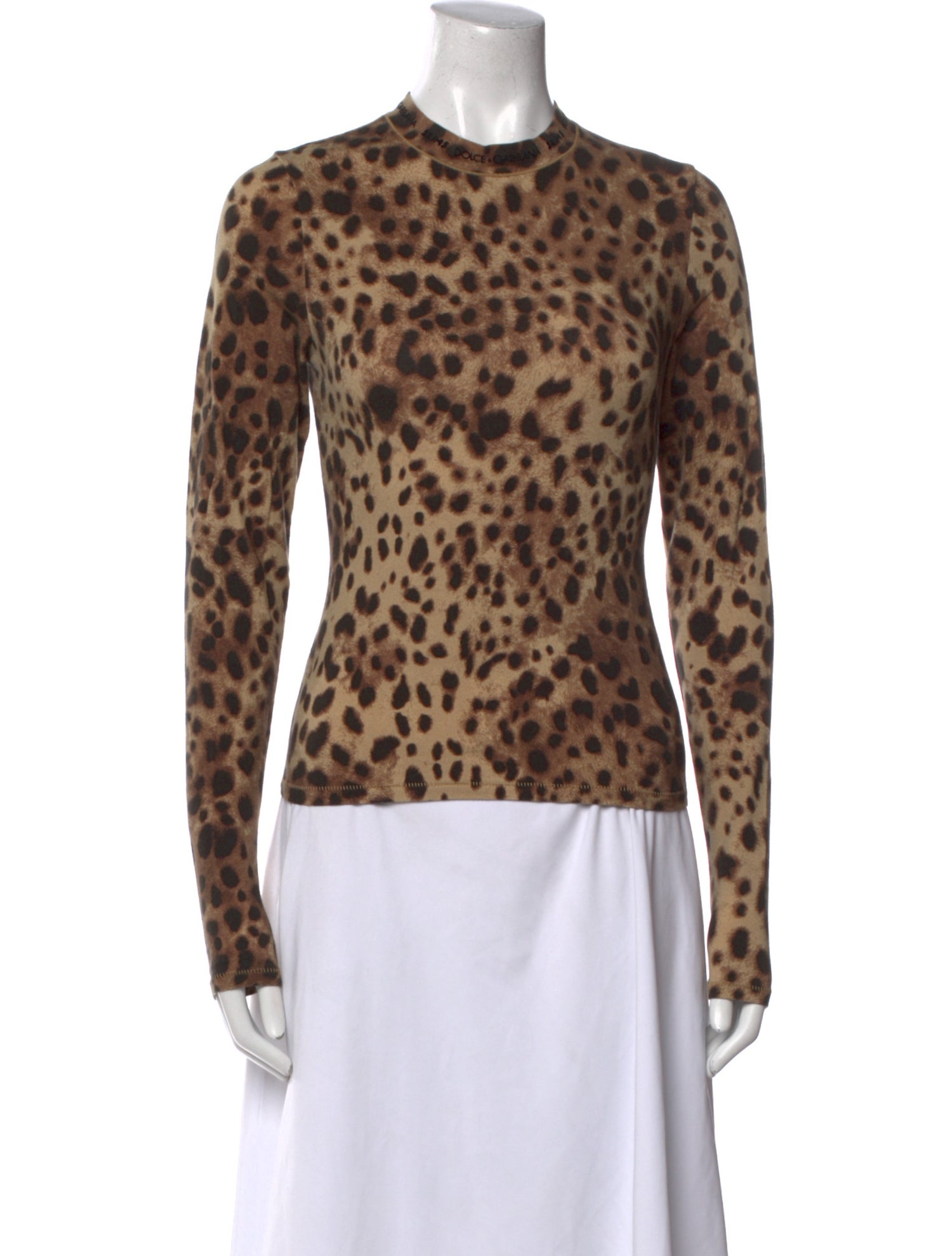 Dolce&Gabbana x Skims Animal Print Crew Neck Top