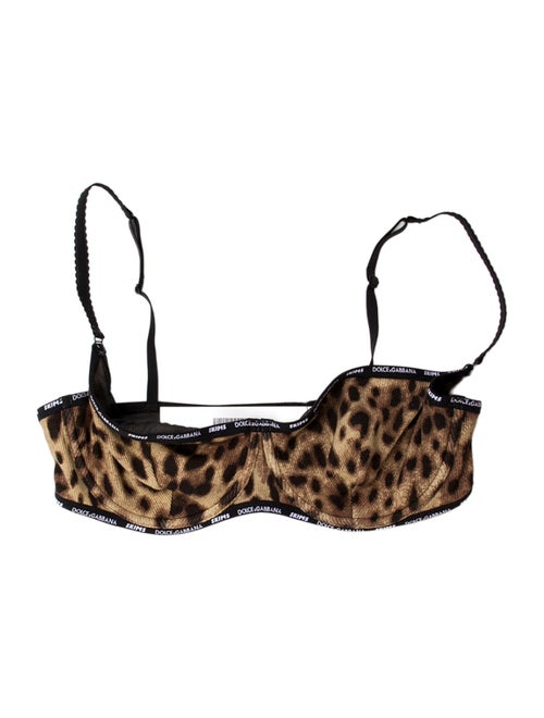 Dolce&Gabbana x Skims Animal Print Strapless Crop Top