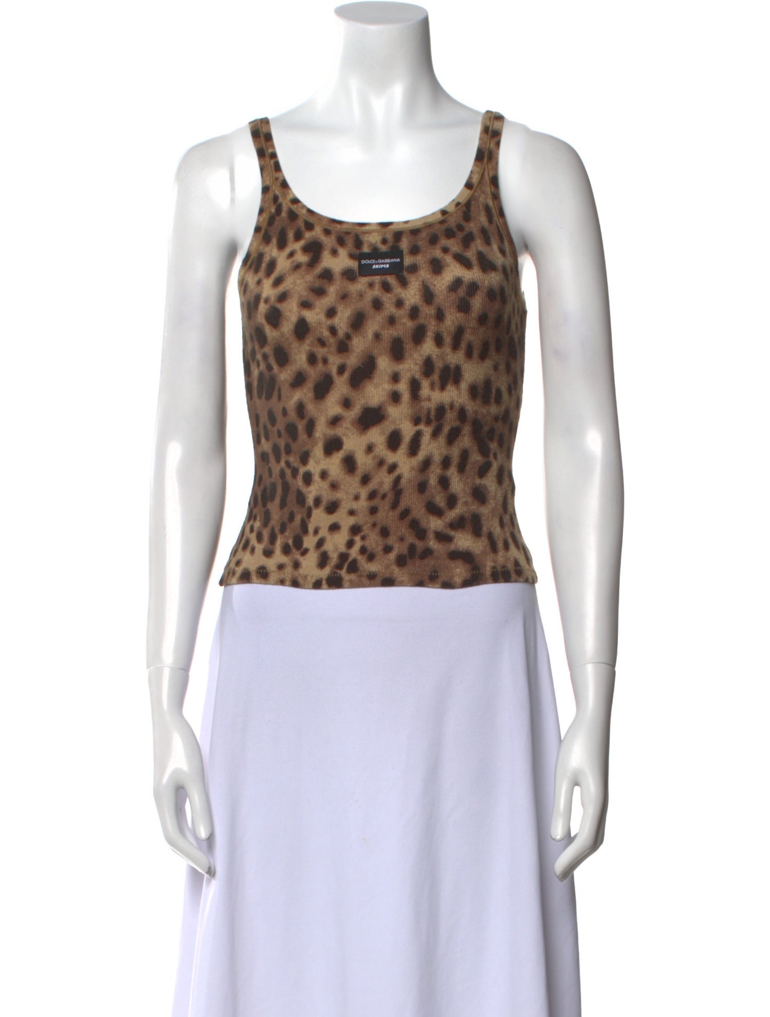 Dolce&Gabbana x Skims Animal Print Scoop Neck Top