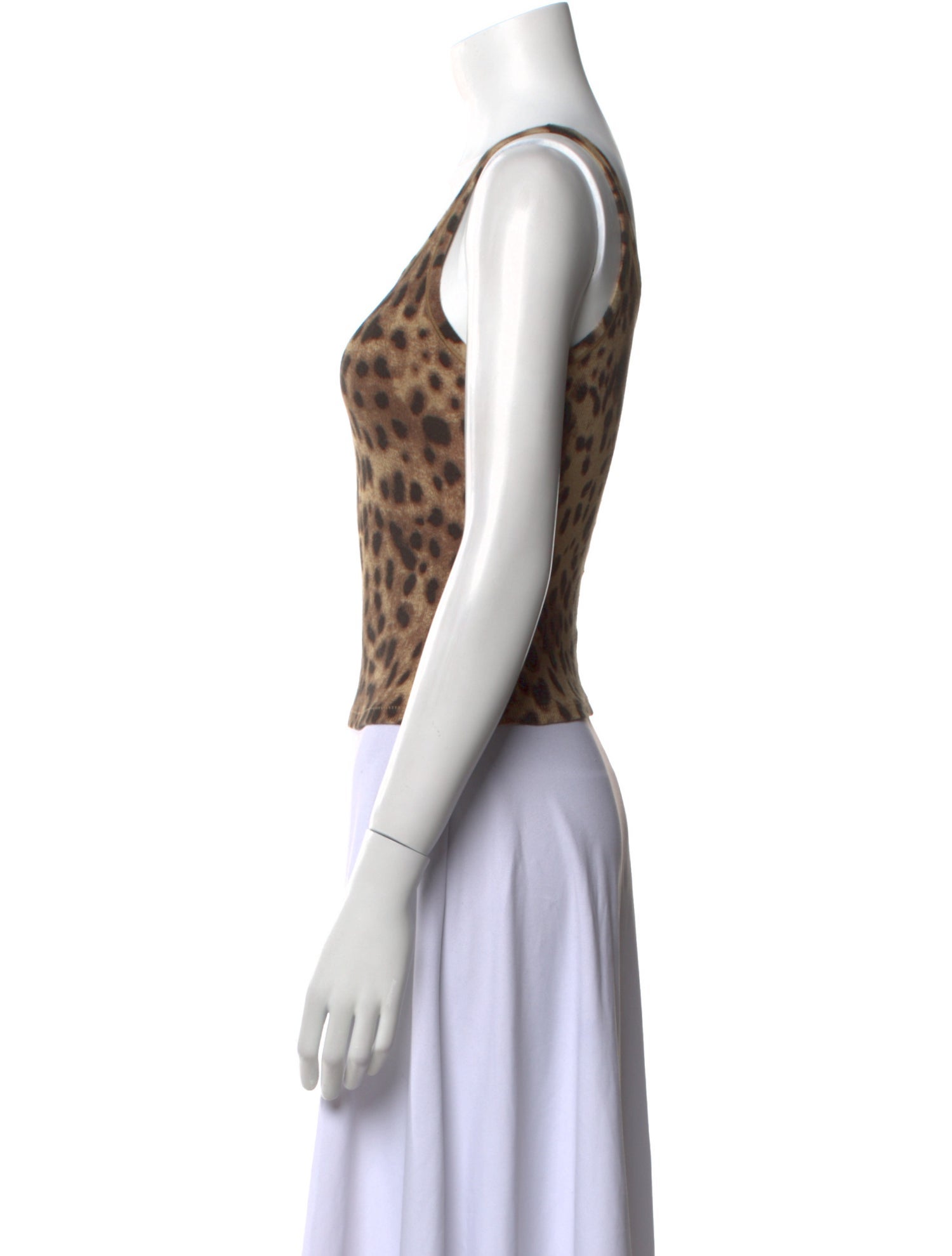 Dolce&Gabbana x Skims Animal Print Scoop Neck Top