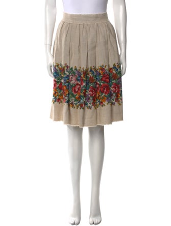 Dolce & Gabbana Linen Knee-Length Skirt