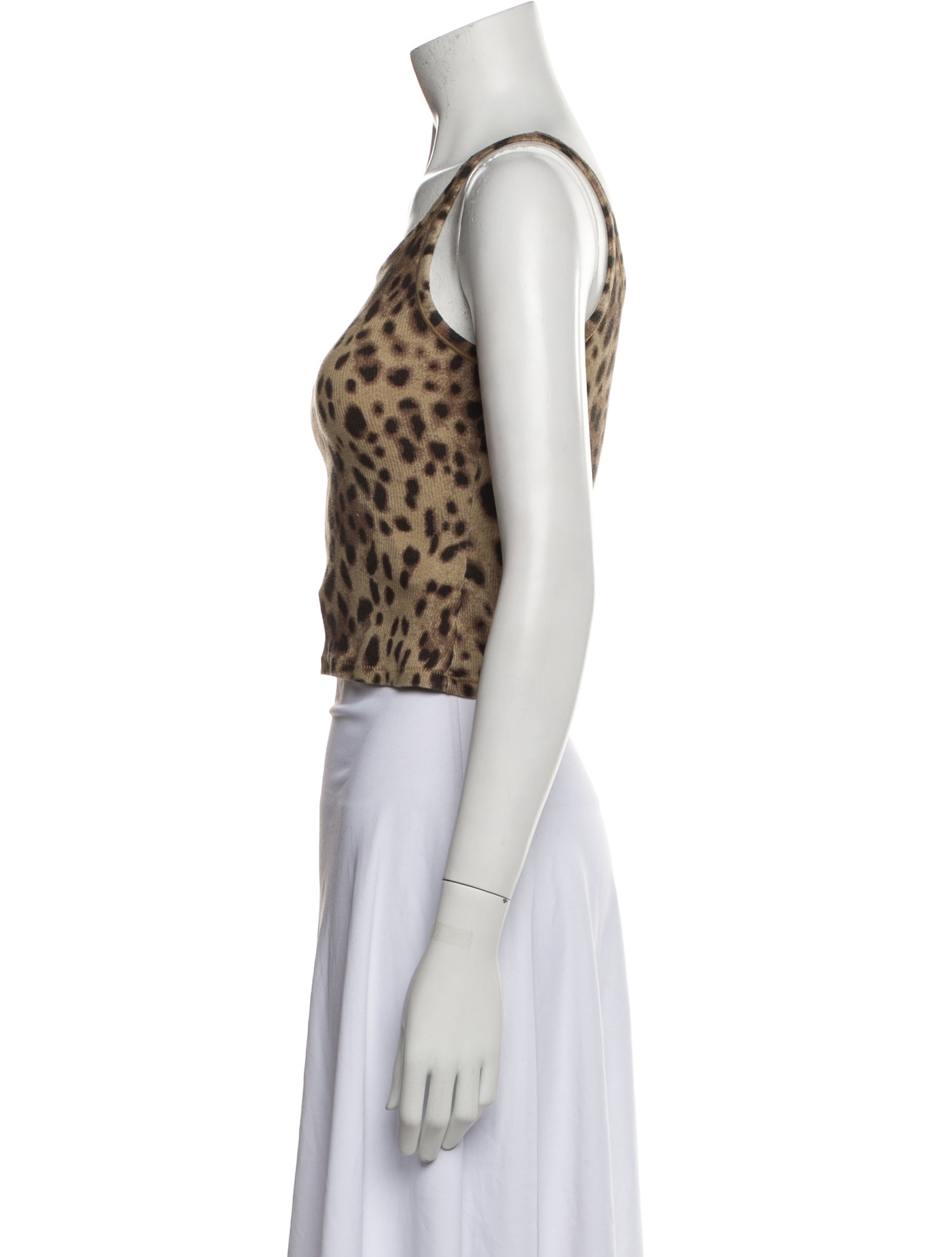 Dolce&Gabbana x Skims Animal Print Scoop Neck Crop Top