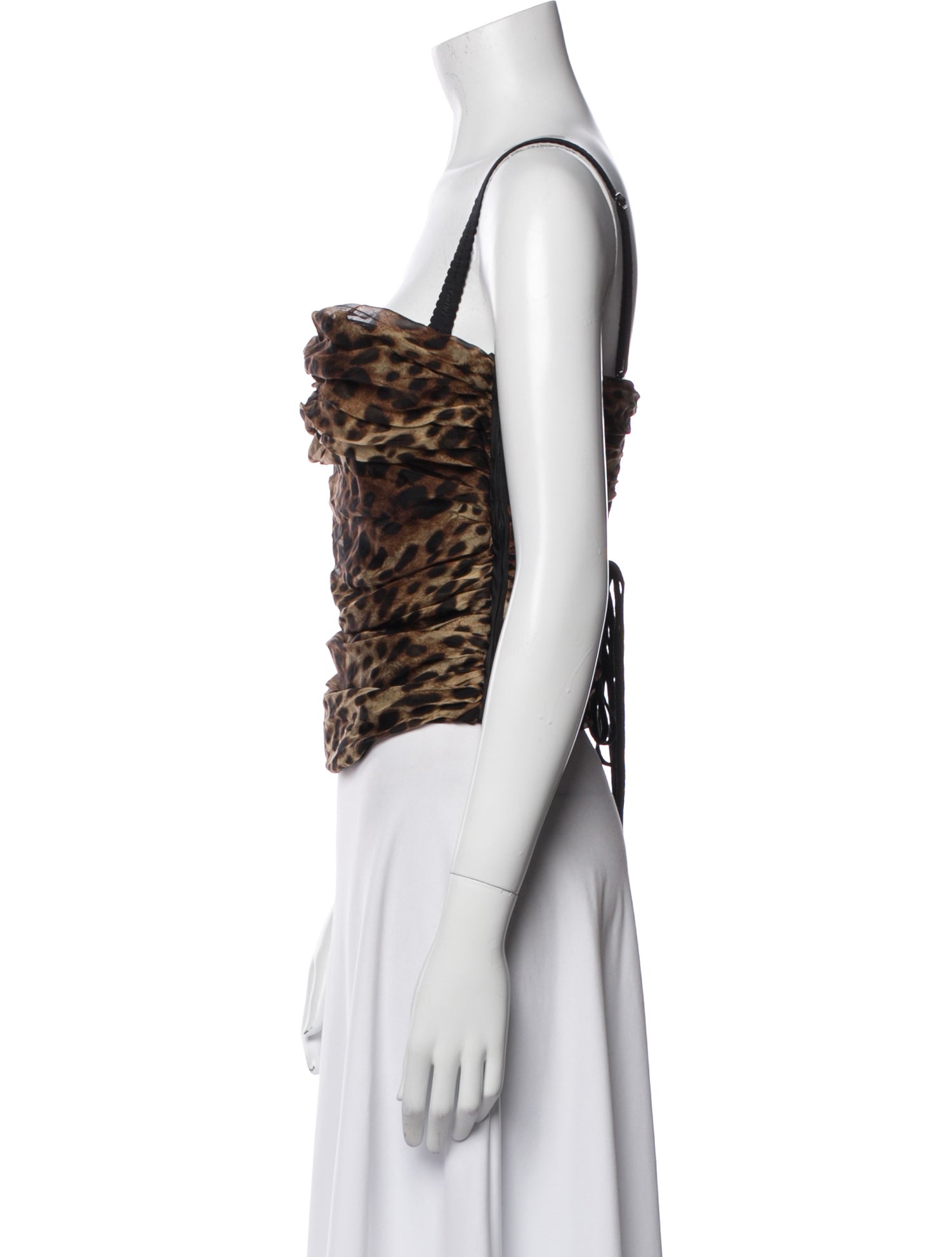 Dolce&Gabbana x Skims Silk Animal Print Crop Top w/ Tags