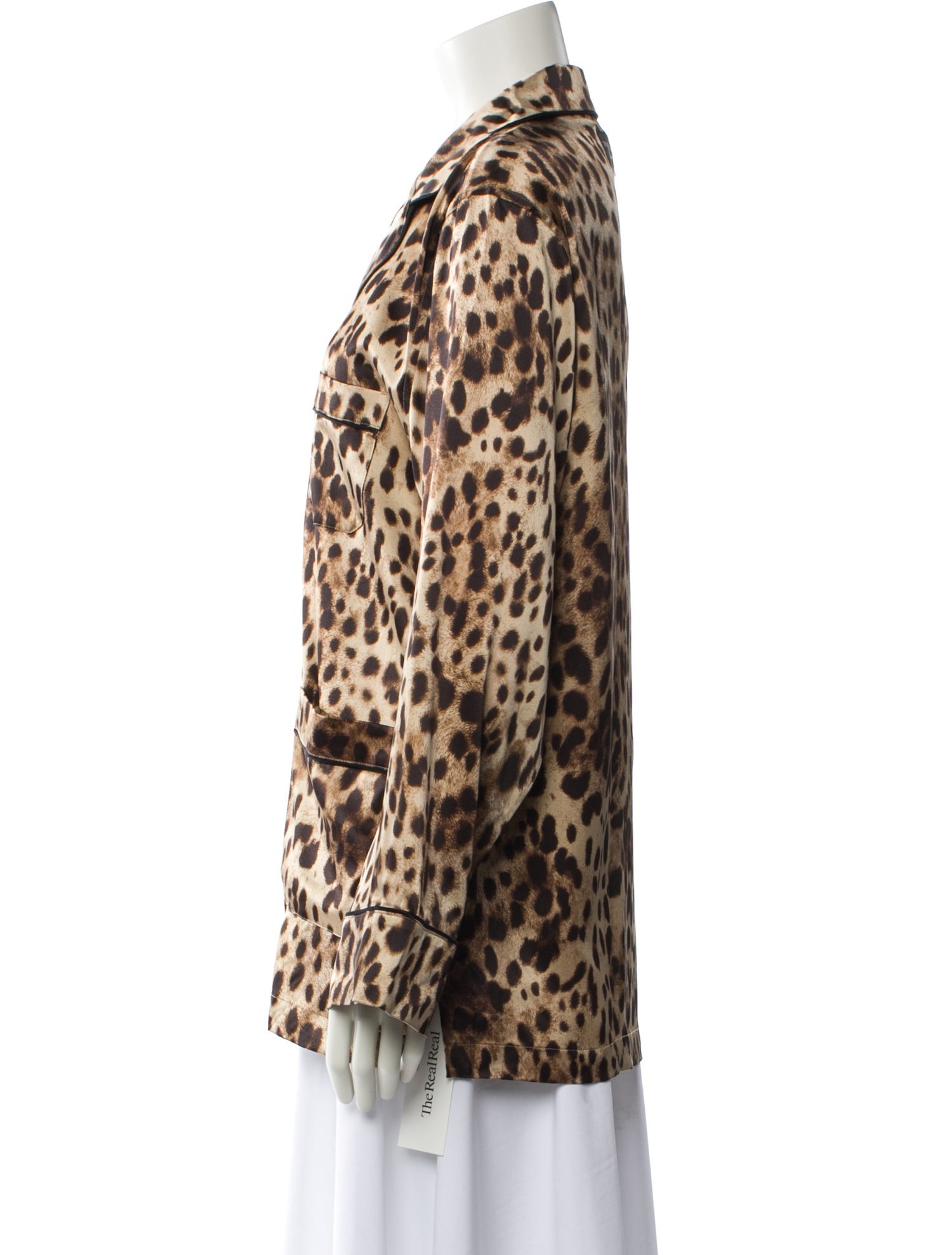 Dolce&Gabbana x Skims Silk Animal Print Pajamas