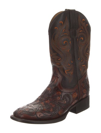 Sebastian Ami Leather Printed Western Boots