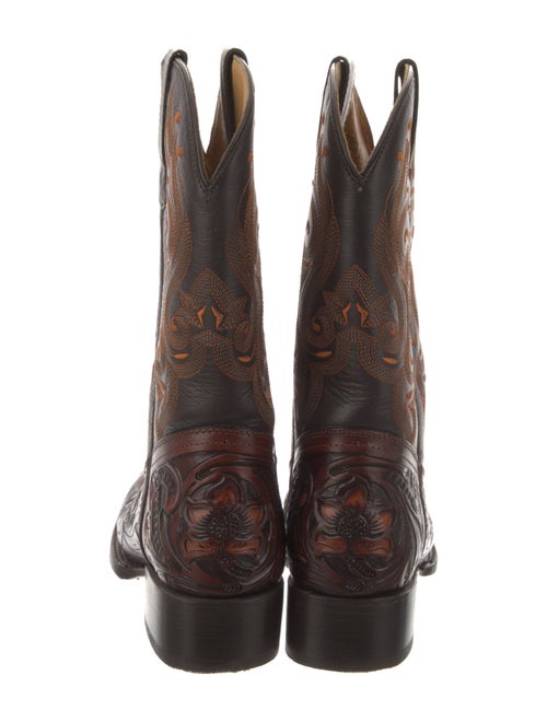 Sebastian Ami Leather Printed Western Boots