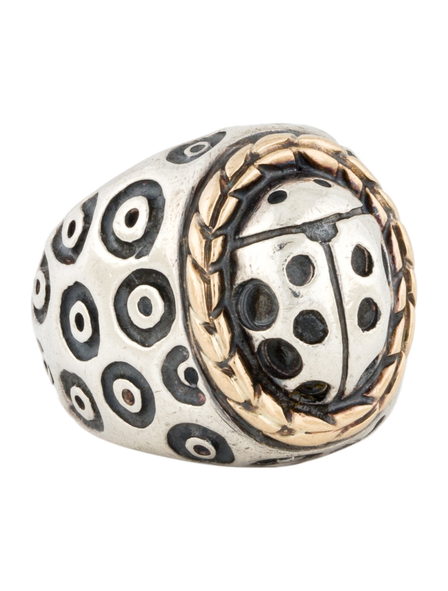 Dian Malouf Two-Tone Ladybug Ring