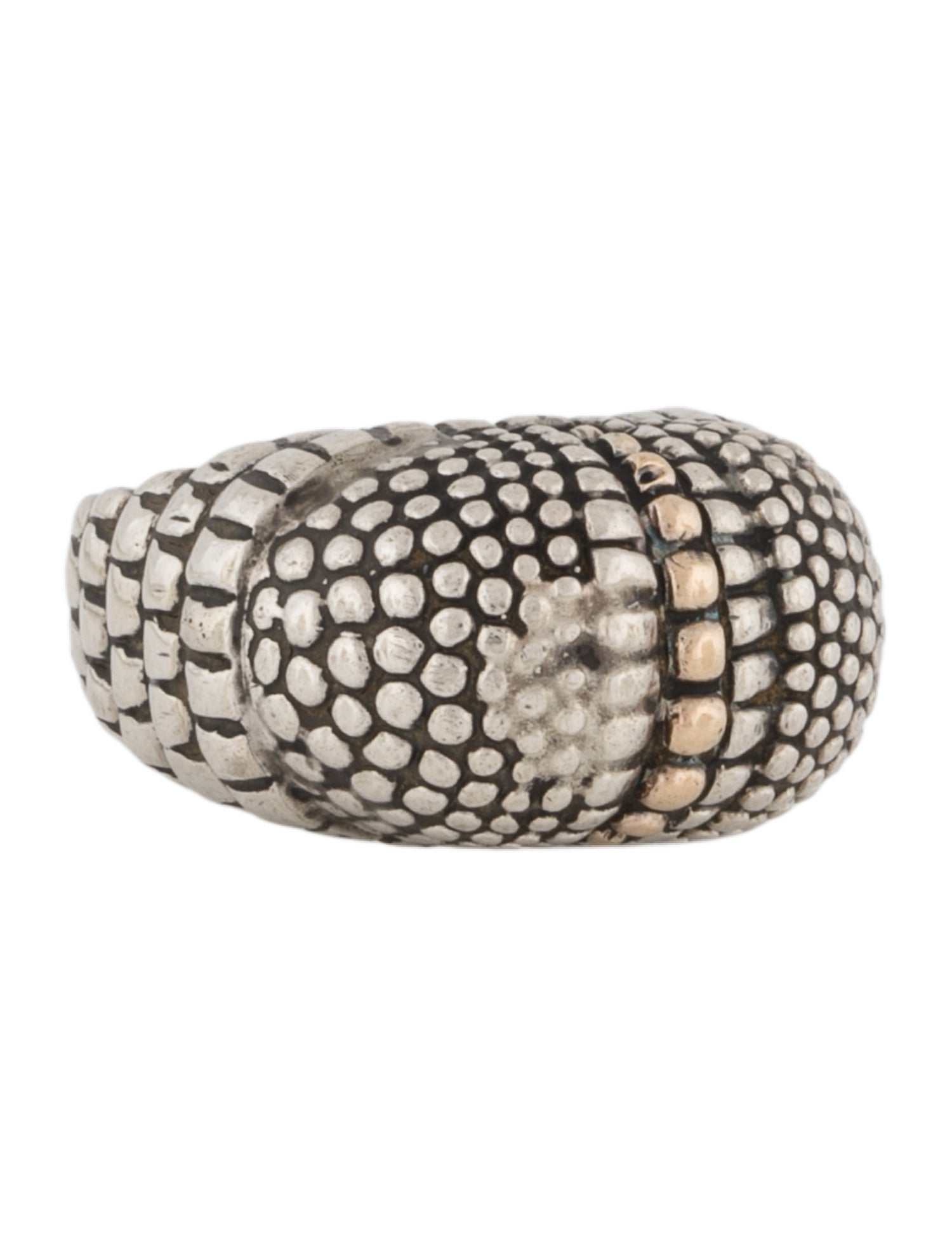 Dian Malouf Two-Tone Textured Dome Ring