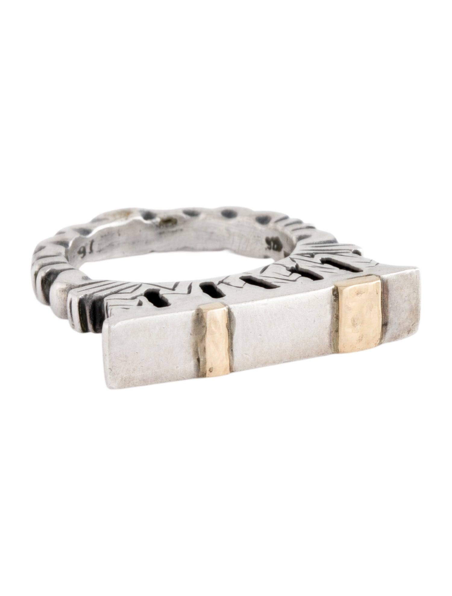 Dian Malouf Two-Tone Cocktail Ring