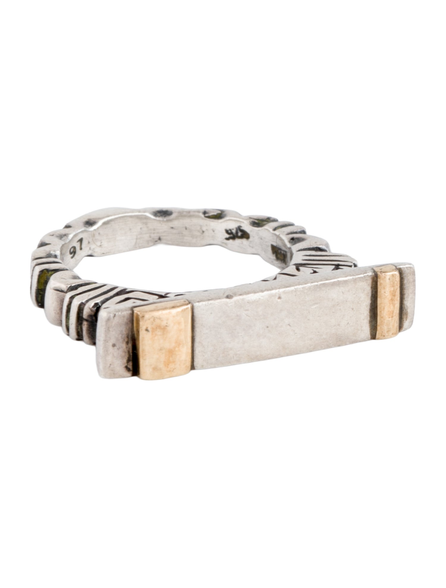 Dian Malouf Two-Tone Cocktail Ring