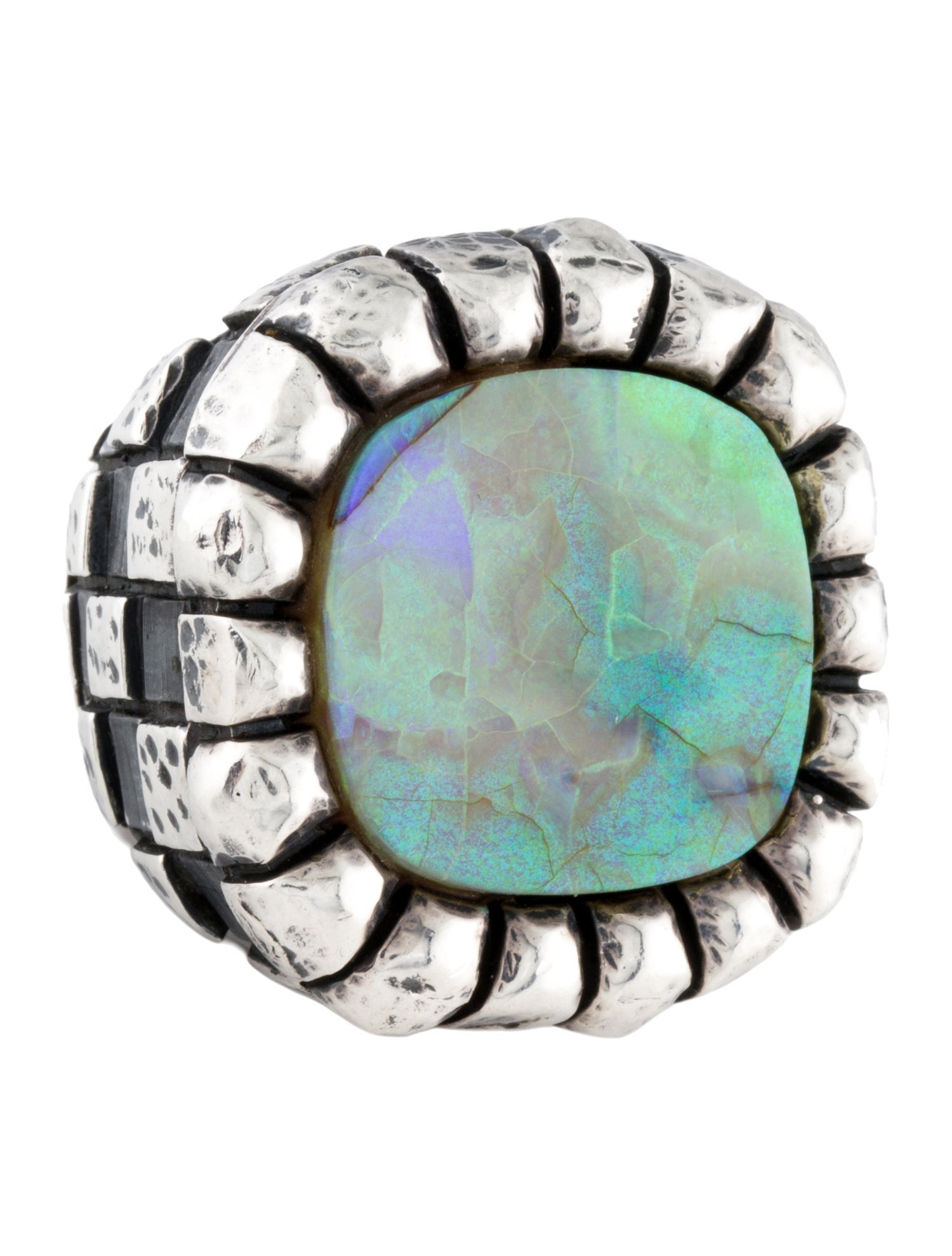 Dian Malouf Synthetic Opal Cocktail Ring