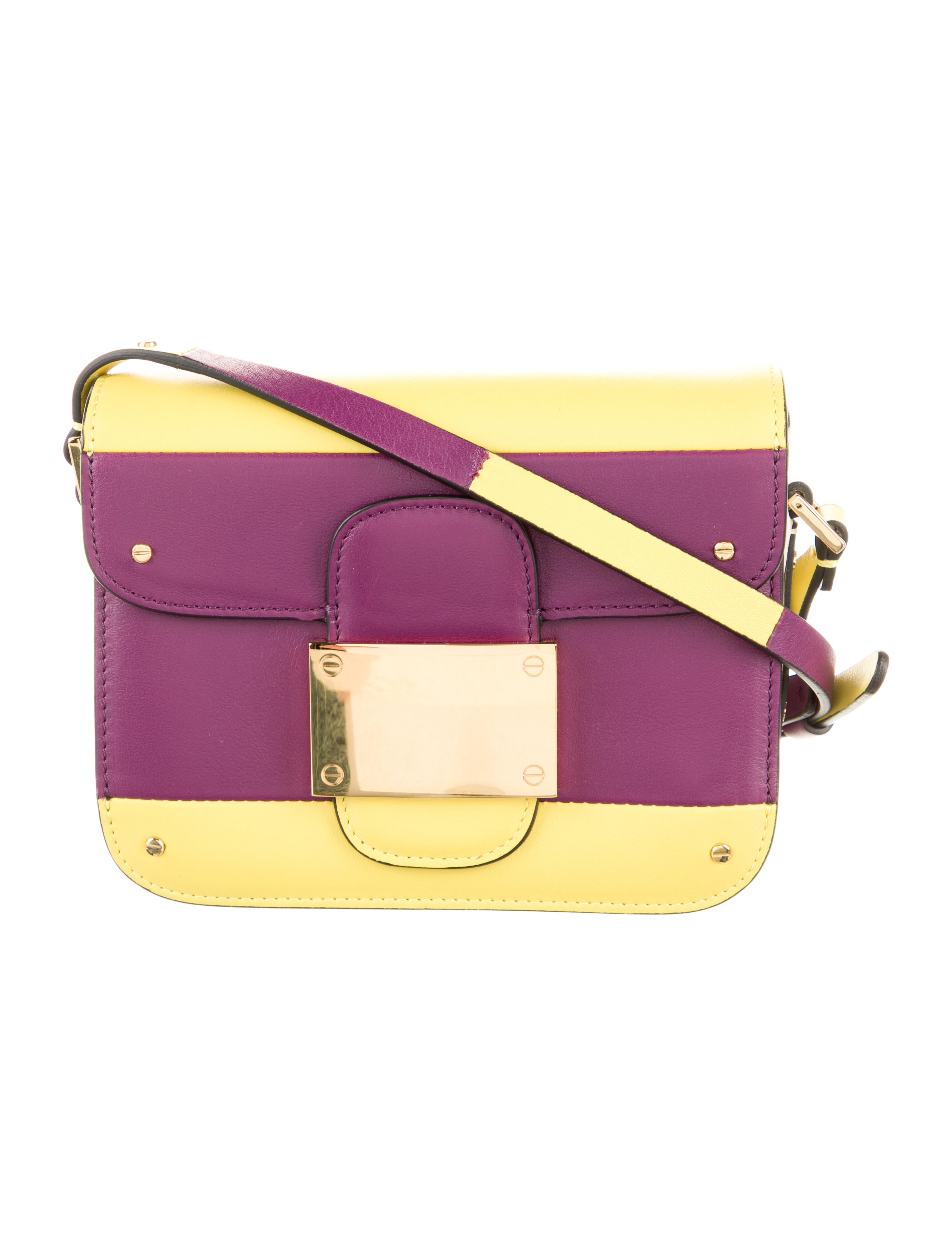 Valentino Garavani Atelier Leather Studded Crossbody Bag Purple