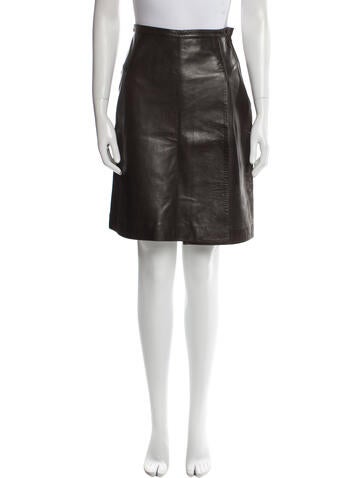 Valentino Garavani Atelier Skirts Lamb Leather Knee-Length Skirt M