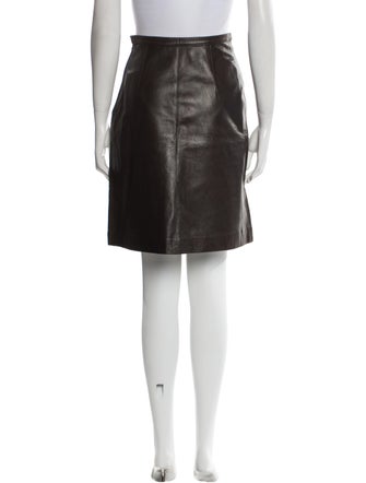 Valentino Garavani Atelier Lamb Leather Knee-Length Skirt