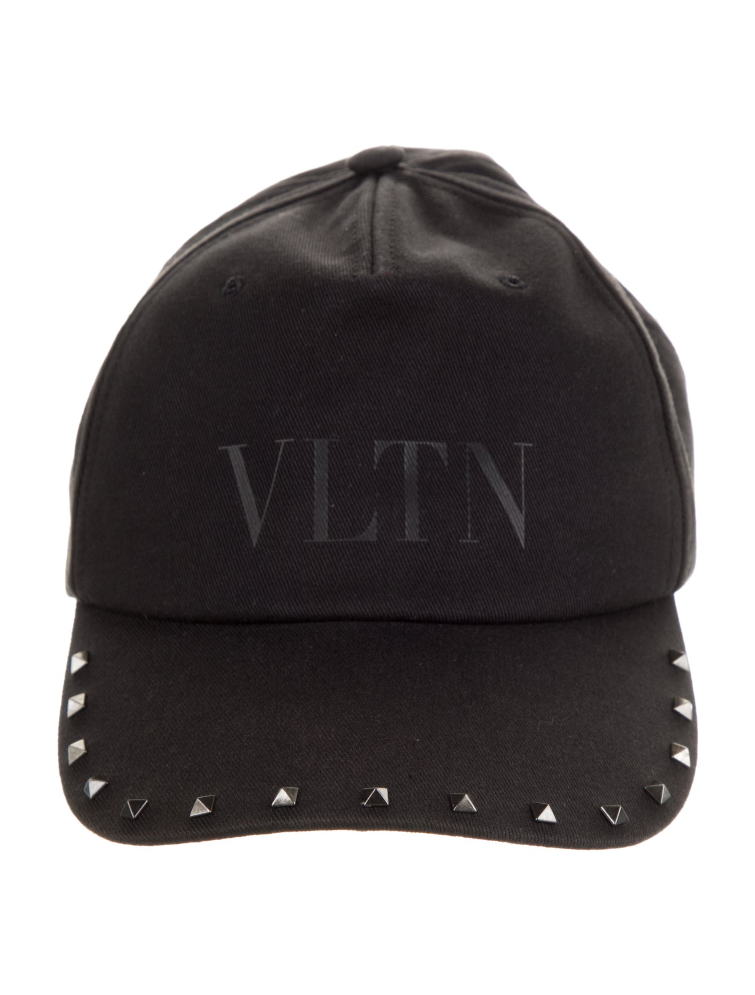 Valentino Garavani Atelier Studded Black Baseball Cap With Logo