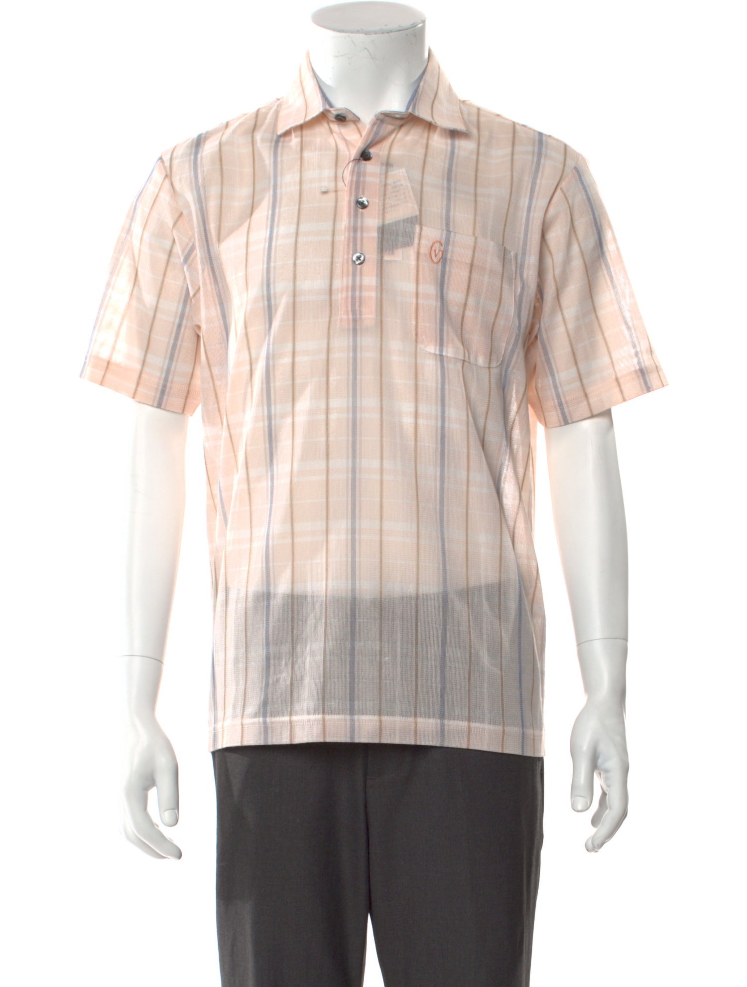 Valentino Garavani Atelier Linen Striped Polo Shirt w/ Tags