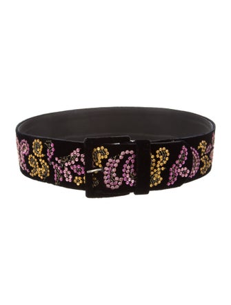 Valentino Garavani Atelier Wide Velvet Waist Belt