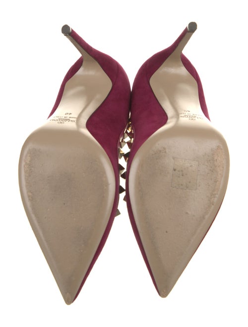 Valentino Garavani Atelier Suede Leather Trim Embellishment Pumps